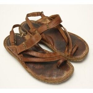 Born Sandals Womens Size 7.5M/38 Brown Handcrafted Distressed Leather*READ